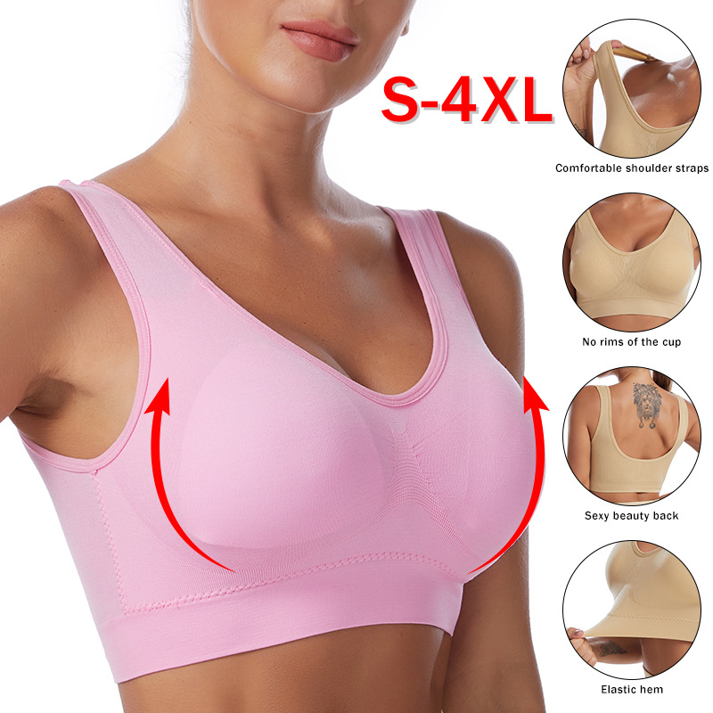 Wirefree Bra Comfort - Soutien-gorge Sexy pour femmes, grande taille,