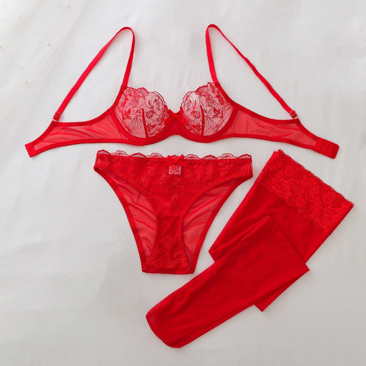 Ensemble érotique en résille t - Sheer Bra Lace avis et prix